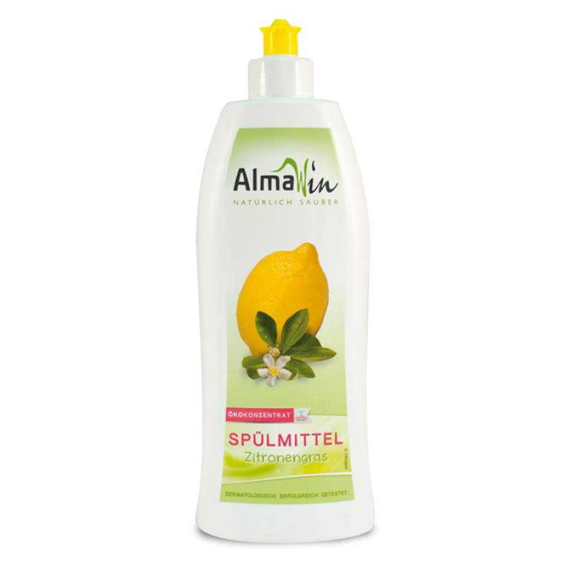 Dung dịch rửa chén hữu cơ hương chanh sả Almawin 500ml