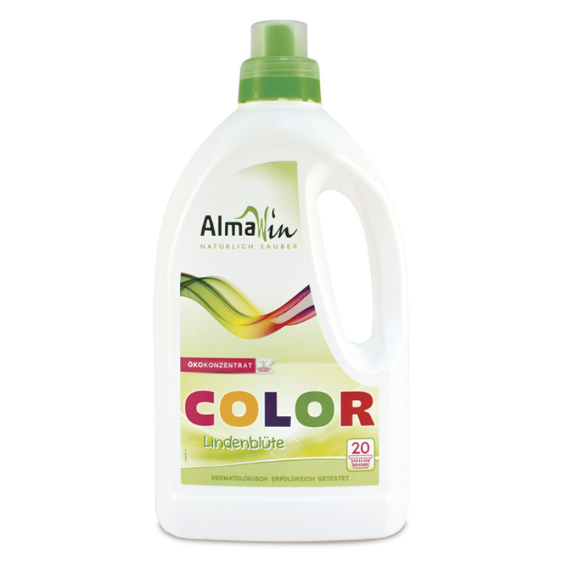 Dung dịch giặt hữu cơ đồ màu (không dùng cho đồ lụa và cotton) hương hoa đoạn  Almawin 1.5 lít