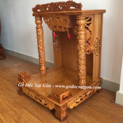Bàn Thờ Ông Địa Thần Tài Gỗ Căm Xe- Gõ 50cm - Gỗ Độc Sài Gòn