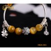 VT Đá Mắt Hổ Vàng Tươi 1A_10 Mix Charm Cỏ 4 Lá Bạc 925_To_BBL01_M - Mixi
