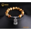 VT Đá Mắt Hổ Vàng Tươi 1A_10 Mix Charm Lưới Giấc Mơ (Dreamcatcher) Bạc 925_BLGM02_M - Mixi