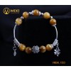 VT Đá Mắt Hổ Vàng Tươi 2A_10 Mix Charm Cỏ 4 Lá Bạc 925_To_BBL01_M - Mixi