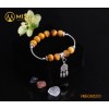 VT Đá Mắt Hổ Vàng Tươi 2A_10 Mix Charm Lưới Giấc Mơ (Dreamcatcher) Bạc 925_BLGM03_M - Mixi