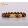 VT Mắt Hổ Nâu 2A 10ly Mix Charm Tỳ Hưu Tài Lộc Vàng 24k 18mm - Mixi