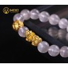 VT Thạch Anh Tóc Trắng 3A 10ly Mix Charm Tỳ Hưu Tài Lộc Vàng 24k_18 - Mixi