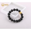 VT Thạch Anh Tóc Đen Đậm 3A 12ly Mix Charm Omshanti Vàng 24k - Mixi
