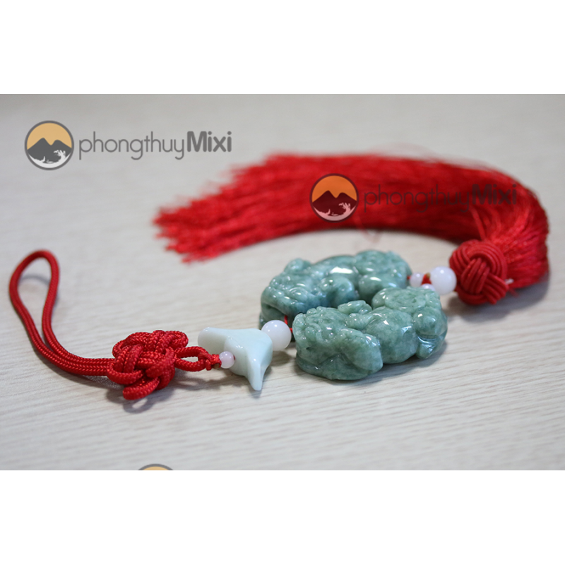 Mặt Dây Hồ Ly Thạch Anh Super Seven 2A Ba Đuôi - Mixi