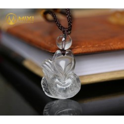 Mặt Dây Hồ Ly Thạch Anh Trắng 2A (To) - Mixi