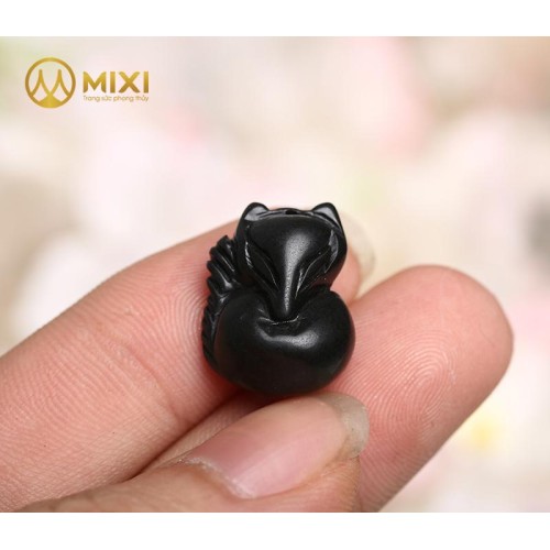 Mặt Dây Hồ Ly Núi Lửa Obsidian 2A (To) - Mixi