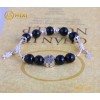 VT Đá Núi Lửa Obsidian_10 Mix Charm Cỏ 4 Lá Bạc 925_To_BBL01_M - Mixi