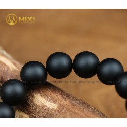 Vòng Tay Núi Lửa Obsidian Nhám 10 ly - Mixi