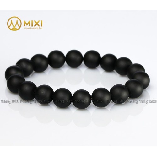Vòng Tay Núi Lửa Obsidian Nhám 10 ly - Mixi