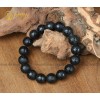 Vòng Tay Núi Lửa Obsidian Nhám Kinh Phật 12 ly - Mixi