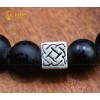 Vòng Tay Đá Núi Lửa Nhám Kinh Phật 12 ly Mix Charm Bình An - Mixi
