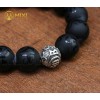 Vòng Tay Đá Núi Lửa Nhám Kinh Phật 14 Ly Mix Charm Omshanti - Mixi