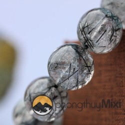 Vòng Tay Thạch Anh Tóc Đen 1A 12 ly - Mixi