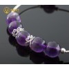 VT Đá Thạch Anh Tím 2A_10 Mix Charm Cỏ 4 Lá Bạc 999_BBL02_M