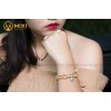 VT Đá Thạch Anh Vàng 2A_8 Mix Charm Cỏ 4 Lá Bạc 999_BBL03_M