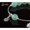 VT Đá Thạch Anh Xanh Aventurine 1A_10 Mix Charm Cỏ 4 Lá Bạc 999_BBL02_M