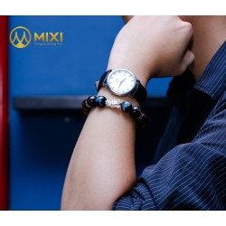 VT Mắt Hổ Ba Màu 2A_14 Mix Charm Đầu Rồng Bạc 999_B014_M- Mixi