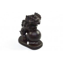 Lân xông trầm – gỗ muồng (18cm) - Xông Trầm Nhang Thiền