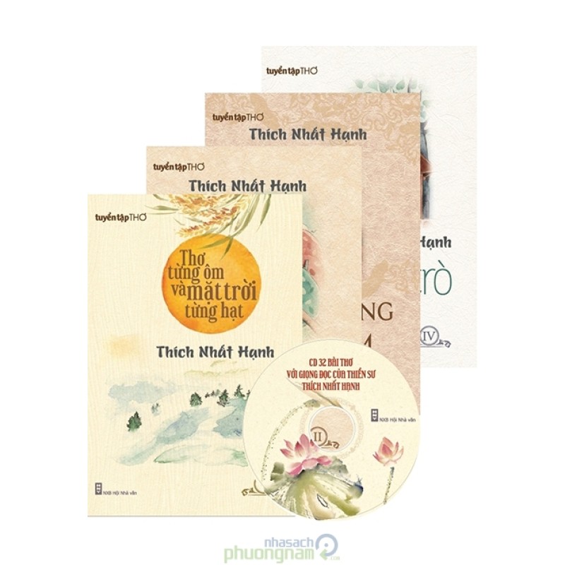 Thơ Từng Ôm Và Mặt Trời Từng Hạt (Bộ 4 quyển + CD 32 bài thơ) - Thích Nhất Hạnh (Nhà Sách Phương Nam)