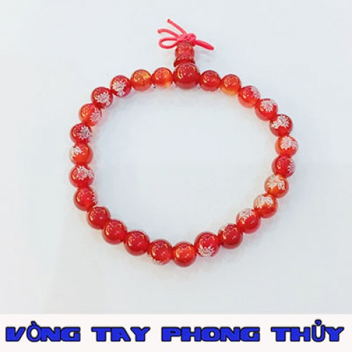 Vòng Tay Phong Thủy Đá Mã Não Đỏ Hồ Lô 8 ly - Vòng Tay Phong Thủy