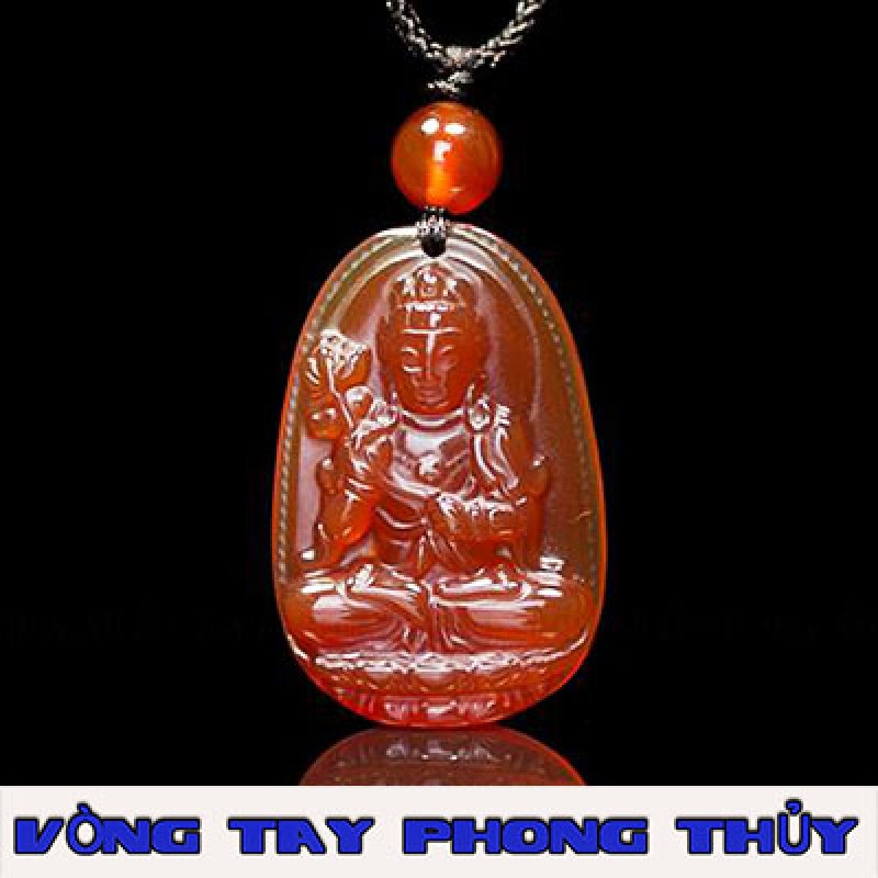 Mặt Dây Chuyền Phật Bản Mệnh Đại Thế Chí Bồ Tát Đá Mã Não Đỏ Lớn - Vòng Tay Phong Thủy