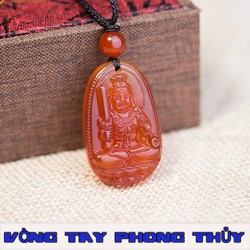 Mặt Dây Chuyền Phật Bản Mệnh Bất Mộng Vương Minh Đá Mã Não Lớn - Vòng Tay Phong Thủy
