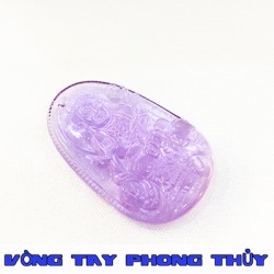 Mặt Dây Chuyền Bản Mệnh Phổ Hiền Bồ Tát Đá Lưu Ly Tím - Vòng Tay Phong Thủy