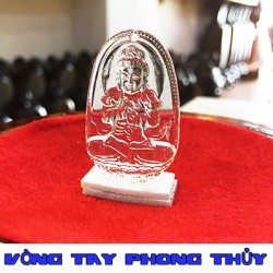 Mặt Dây Chuyền Phật Bản Mệnh Như Lai Đại Nhật Đá Lưu Ly Trắng - Vòng Tay Phong Thủy