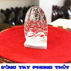 Mặt Dây Chuyền Phật Bản Mệnh Phật Thiên Thủ Thiên Nhãn Đá Lưu Ly Trắng - Vòng Tay Phong Thủy