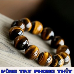 VÒNG TAY PHONG THỦY ĐÁ MẮT HỔ 10 ly - Vòng Tay Phong Thủy