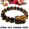 VÒNG TAY PHONG THỦY ĐÁ MẮT HỔ MẶT TỲ HƯU 12 ly - Vòng Tay Phong Thủy