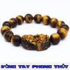 VÒNG TAY PHONG THỦY ĐÁ MẮT HỔ MẶT TỲ HƯU 12 ly - Vòng Tay Phong Thủy