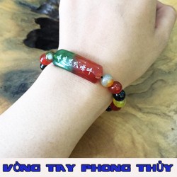 Vòng Tay Thời Trang Đá Mã Não Ngũ Sắc - Vòng Tay Phong Thủy