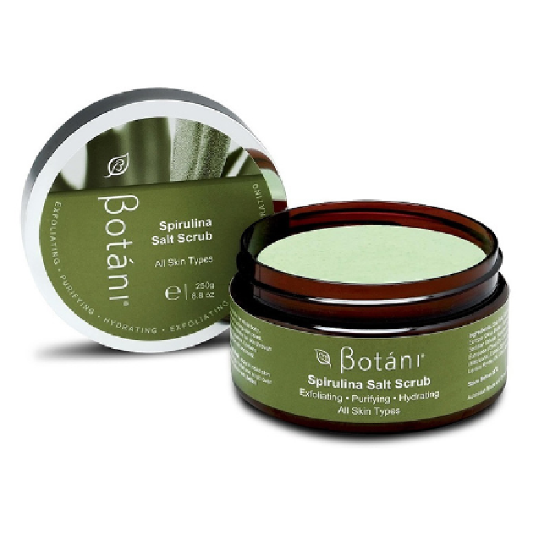 Tẩy Tế Bào Chết Cơ Thể Muối Và Tảo Biển Spirulina Salt Scrub (250g) - Botáni