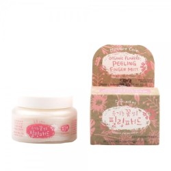 Bông Tẩy Tế Bào Chết Và Dưỡng Ẩm Cho Da - Organic Flowers Peeling Finger Mitt  - Moisture Care(150g/ 25 miếng) -Whamisa 
