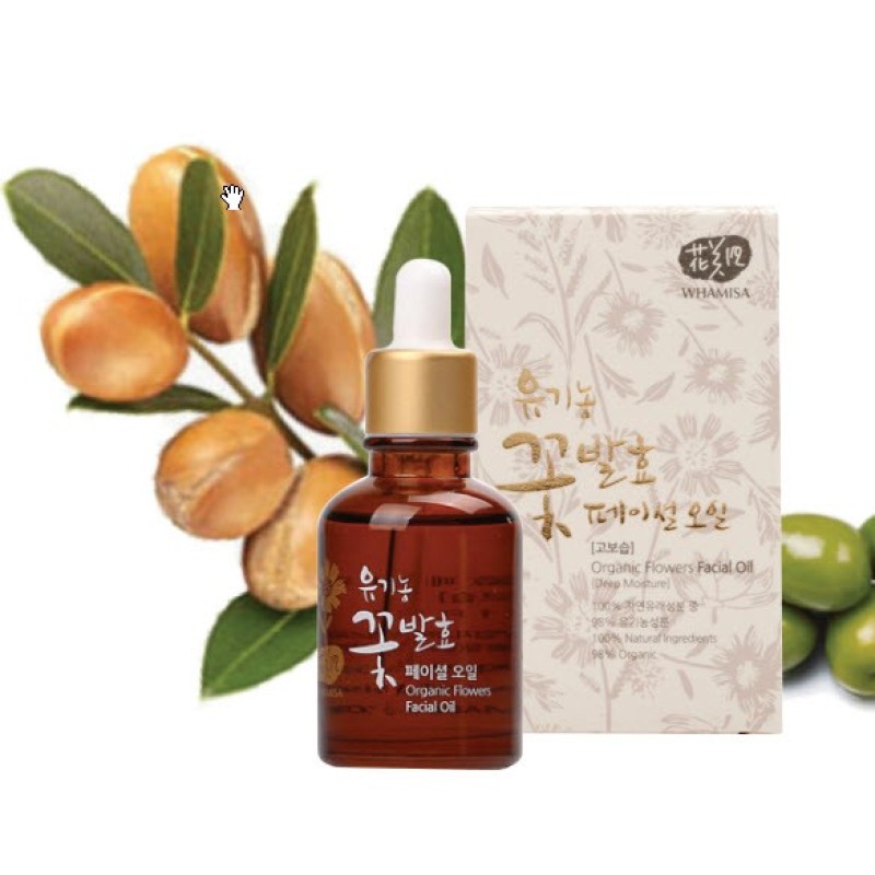 Tinh Dầu Dưỡng Ẩm Chống Lão Hóa - Organic Flowers Facial Oil (30ml) - Whamisa 