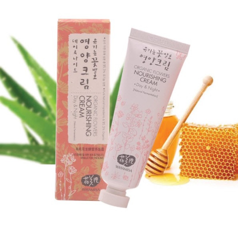 Kem Dưỡng Ẩm Cho Da Thường - Organic Flowers Nourising Cream (50ml) - Whamisa 