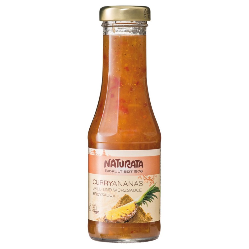 Nước sốt cay cà ri Dứa hữu cơ 250ml - Naturata
