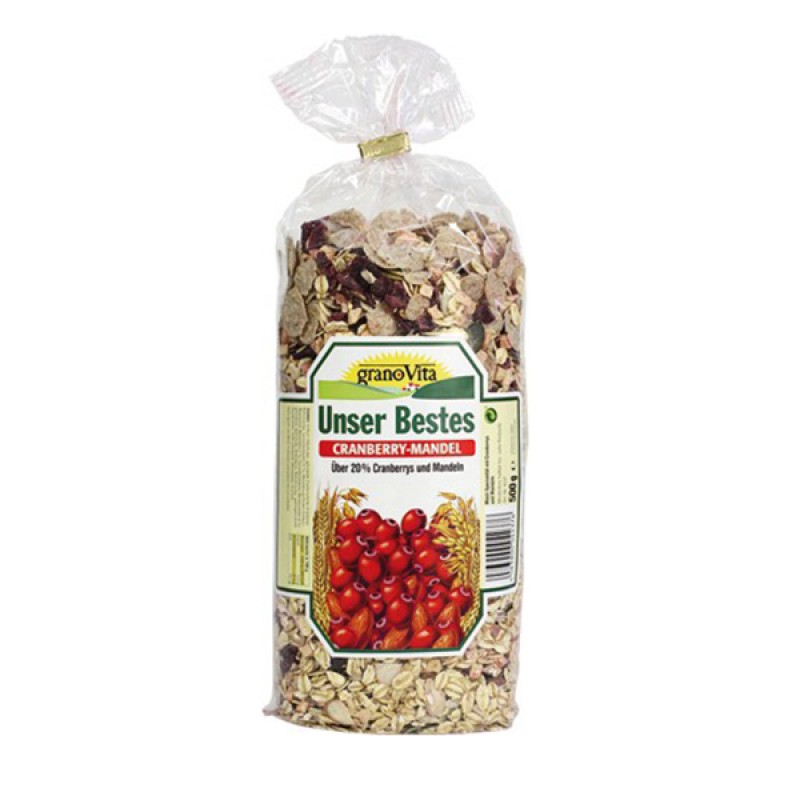 Ngũ cốc hỗn hợp yến mạch,nam việt quất,hạnh nhân Granovita 500g