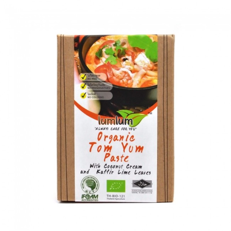 Gia vị Tom Yum  nước cốt dừa lá chanh hữu cơ 100g - Lumlum