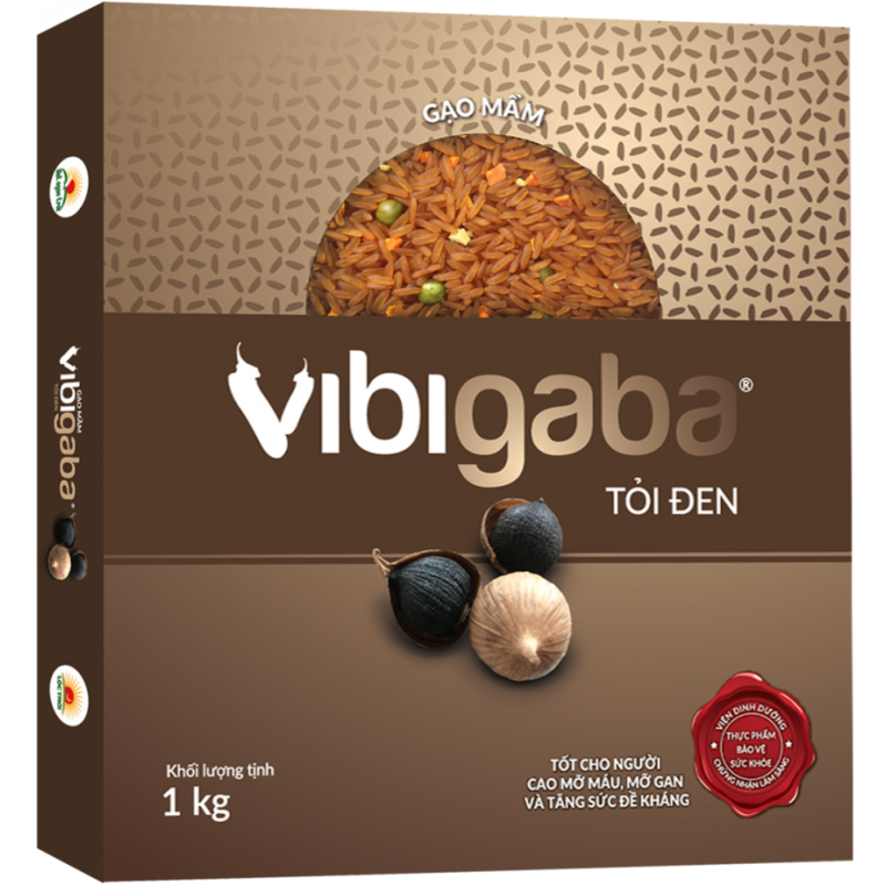 Gạo Mầm Vibigaba Tỏi đen (01kg) - Lộc Trời