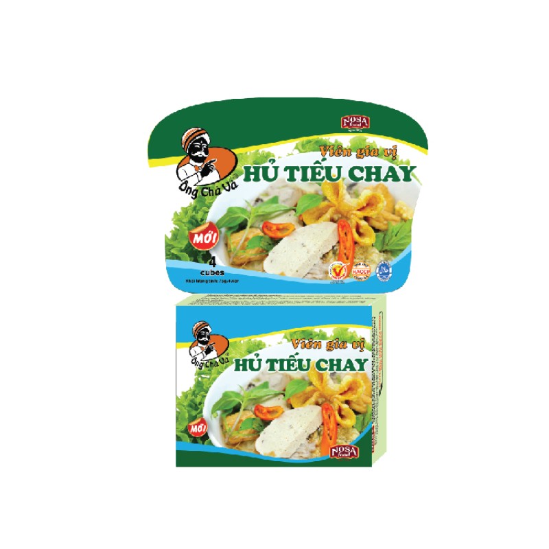 Gia Vị Viên Hủ Tiếu Chay - 4 Hộp (75gram/Hộp) - Nosafood