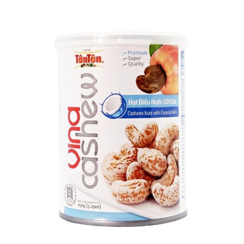 Hạt điều nước cốt dừa Tân Tân (150 gram) - 30 Lon / Thùng