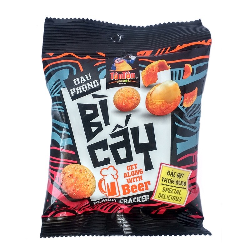 Đậu phộng bì cấy Tân Tân (25g) - 10 gói / dây x 10 dây / Thùng