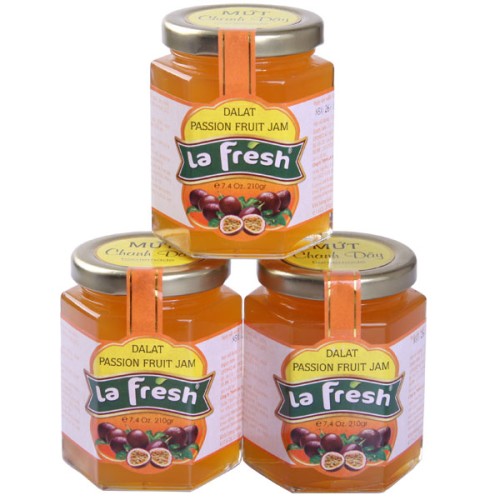 Mứt Chanh Dây Hủ Thủy Tinh 210gr - 1 Thùng (20 hủ) -  La Fresh