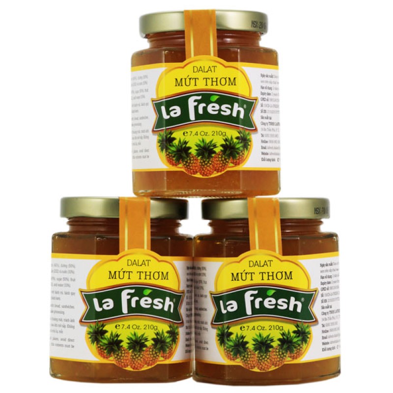 Mứt Thơm Hủ Thủy Tinh 210gr  - La Fresh