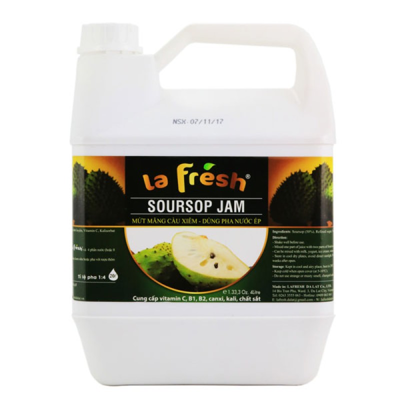 Nước Cốt Mãng Cầu Xiêm Cô Đặc 4L - La Fresh